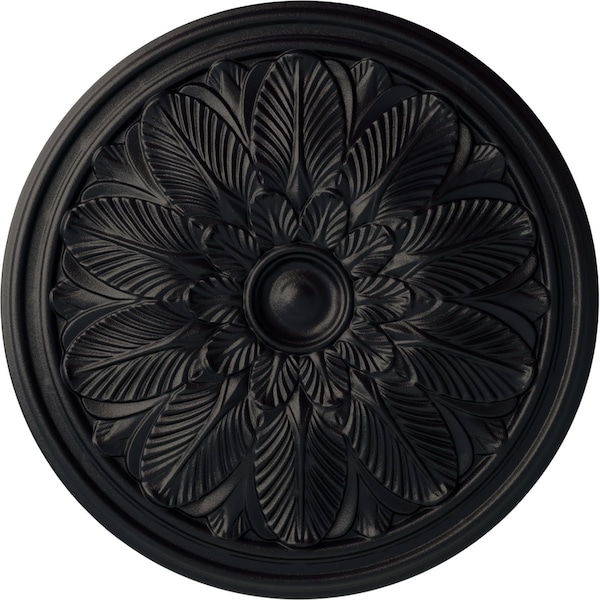 Ekena Millwork Bordeaux Ceiling Medallion (Fits Canopies up to 3 1/4"), Hnd-Painted Steel Gray, 22 5/8"OD x 1 3/4"P CM22BOSGS - main